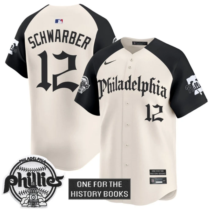 Kyle Schwarber Jersey #12 Phillies Retro Newspaper Edition Vapor Premier Limited Stitched Alternate by My Store