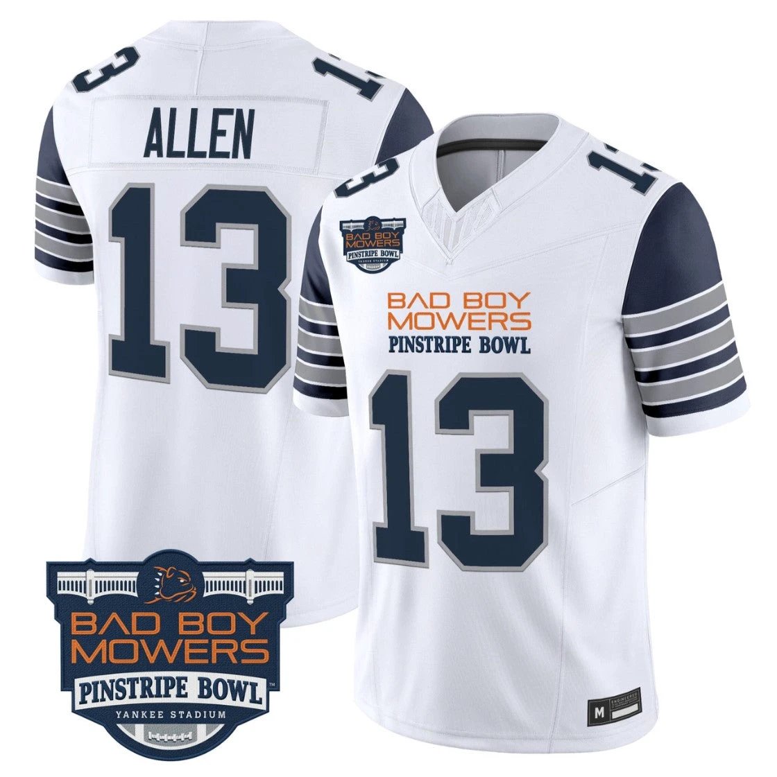 Kaytron Allen Jersey #13 Penn State 2025 Pinstripe Bowl V2 Stitched White by NCAA Football Jersey