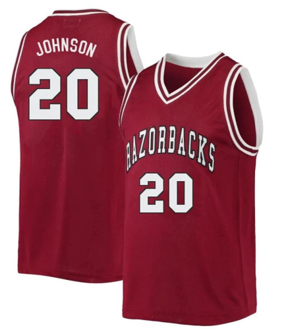 Kamani Johnson Jersey Arkansas Razorbacks College Basketball #20 by My store basketball