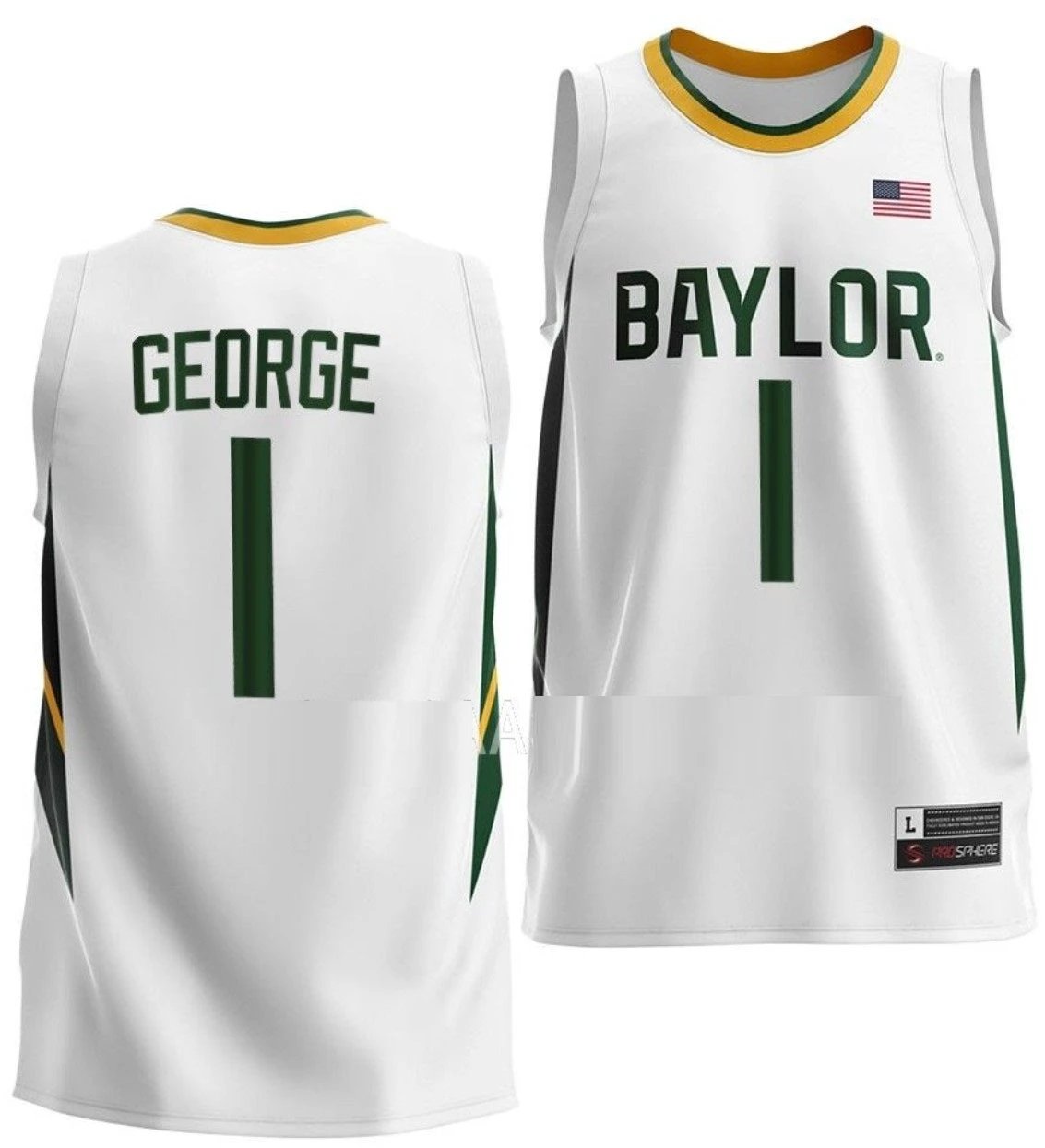 Keyonte George Jersey Baylor Bears College Basketball #1 by My store basketball