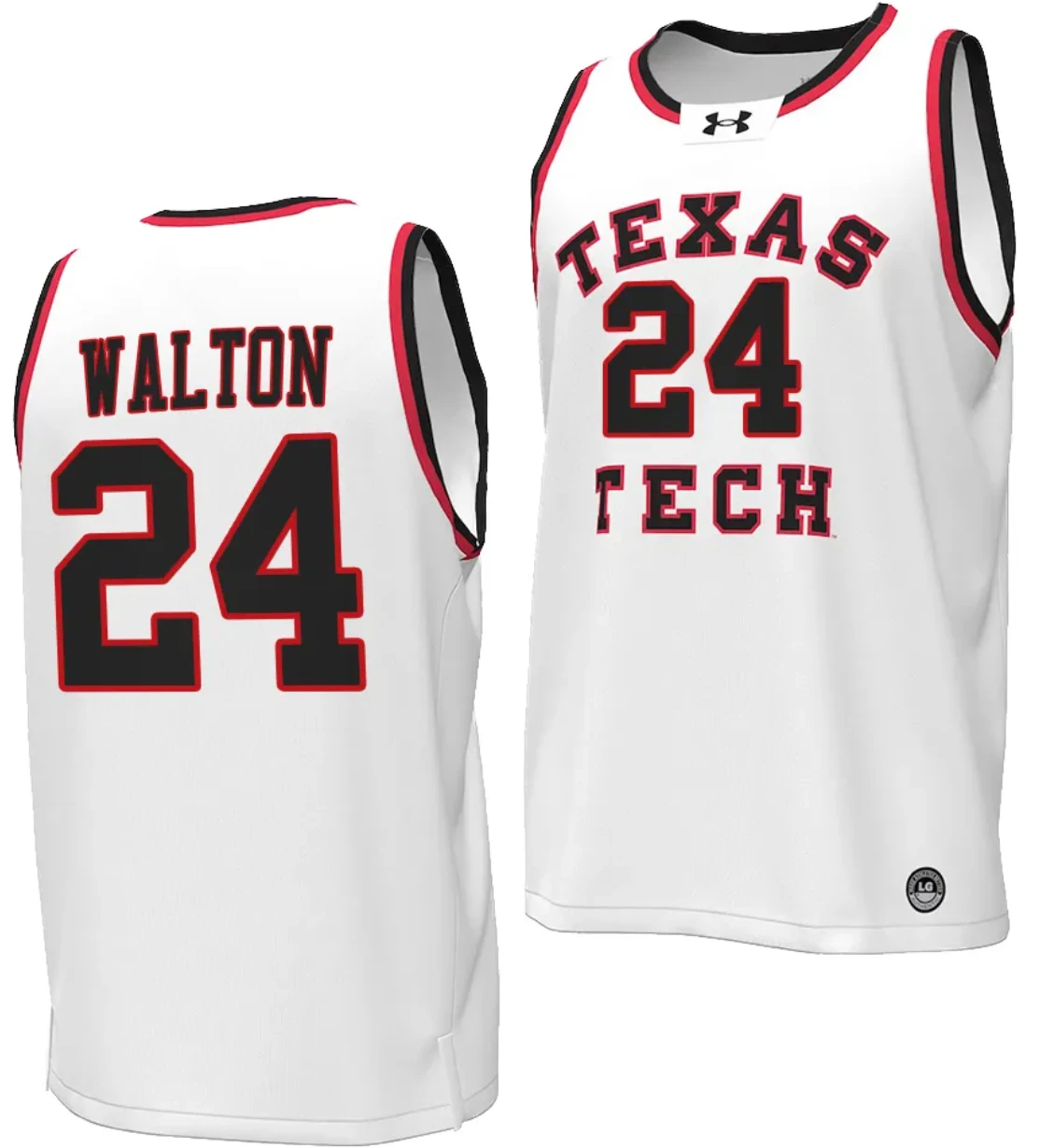 Kerwin Walton Jersey #24 Texas Tech Red Raiders Throwback Basketball Replica White by My store basketball