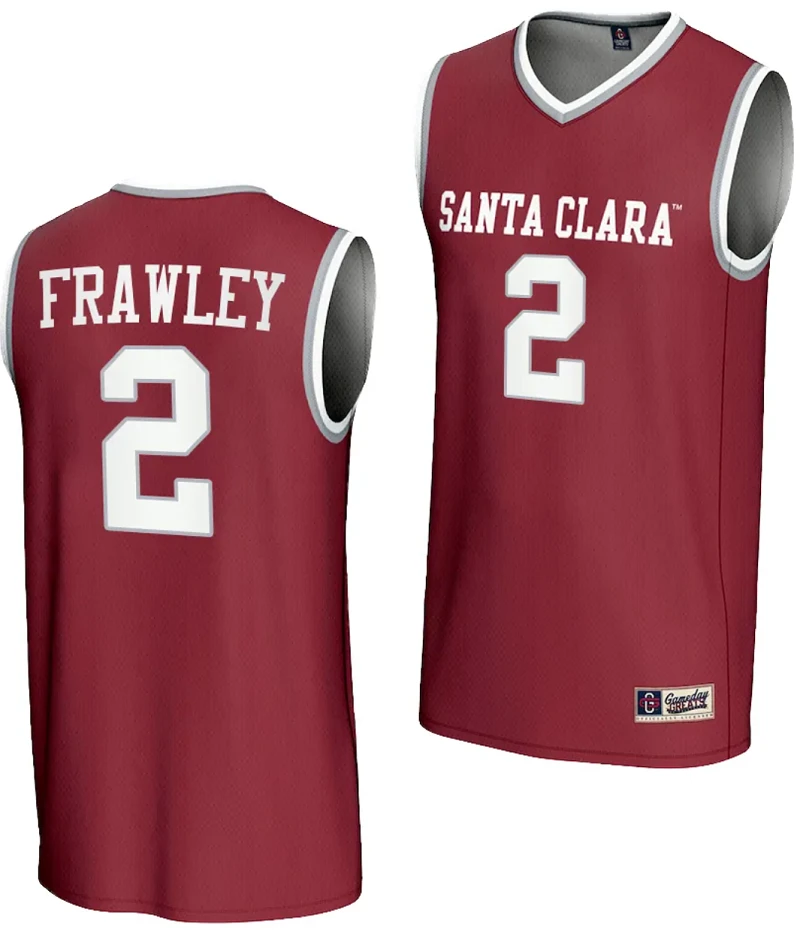 Keeley Frawley Jersey #2 Santa Clara Broncos Basketball NIL Lightweight Maroon by My store basketball
