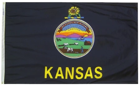 Kansas State Flag-3x5 FT-100% polyester by flagsshop