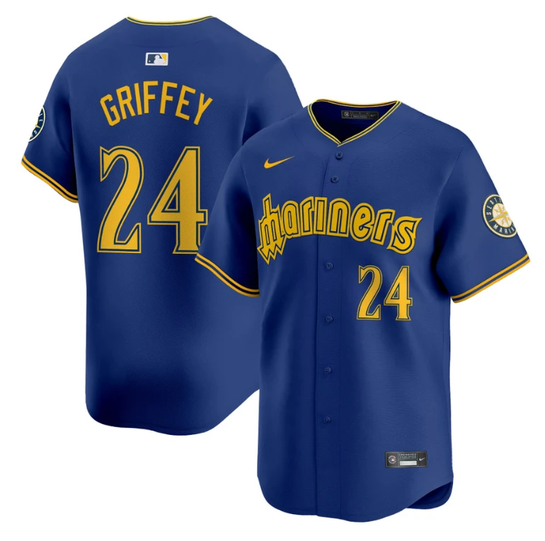 Ken Griffey Jr Jersey #24 Seattle Mariners 2025 Vapor Premier Limited Stitched Blue by My Store