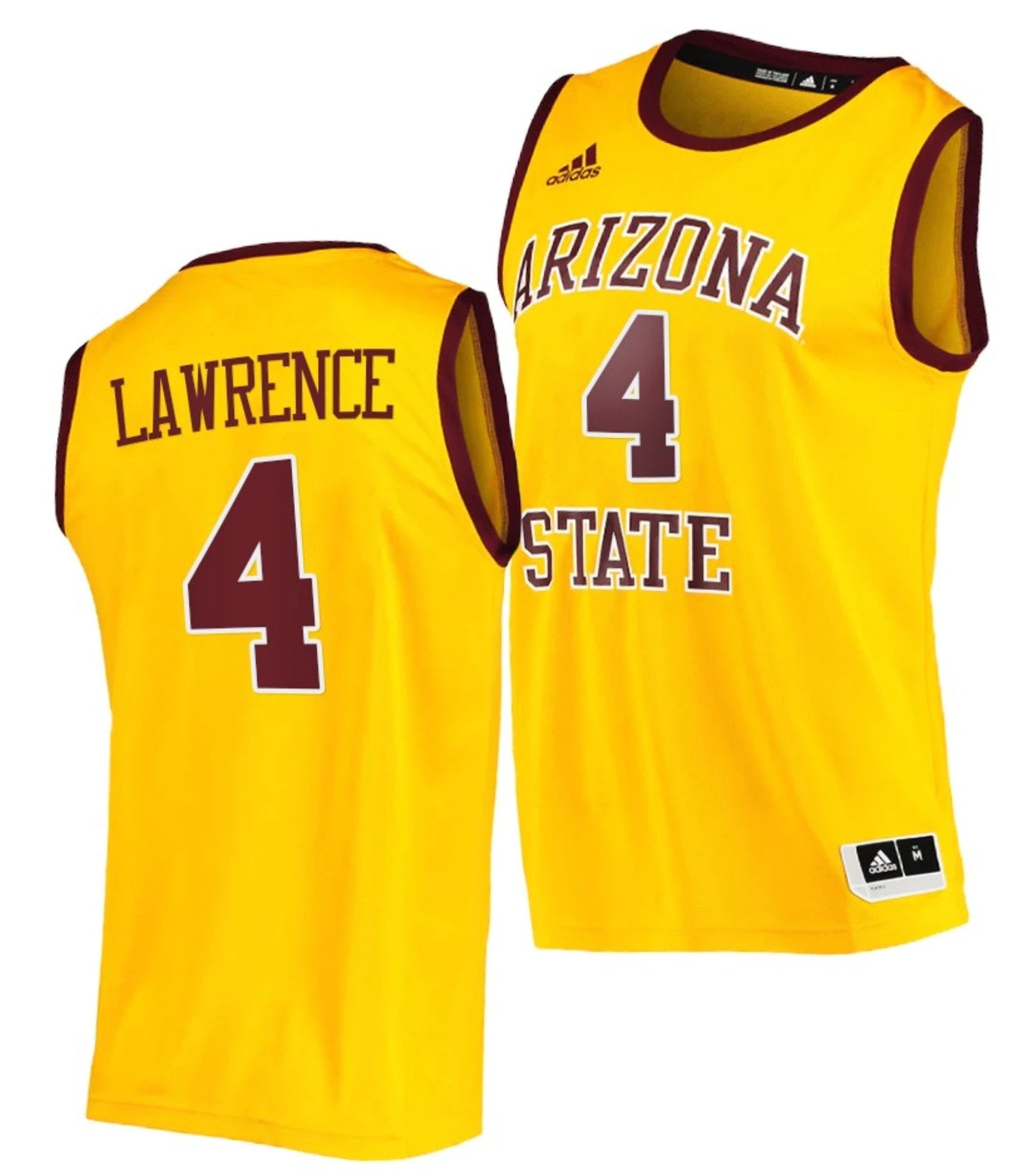 Kimani Lawrence Jersey Arizona State Sun Devils College Basketball Gold #4 by My store basketball