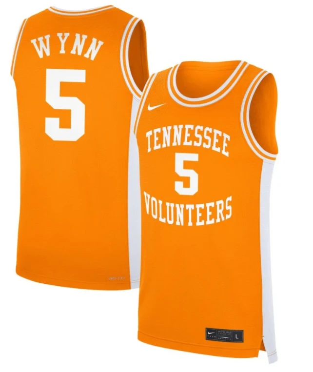 Kaiya Wynn Jersey #5 Tennessee Volunteers Basketball NIL Orange by My store basketball