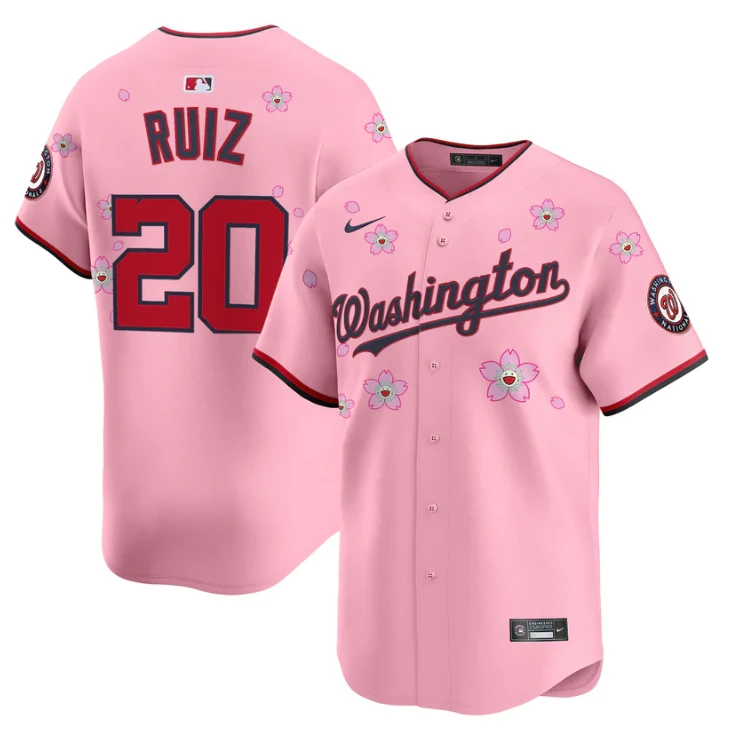 Keibert Ruiz Jersey #20 Washington Nationals Cherry Blossom Vapor Premier Limited Stitched by My Store