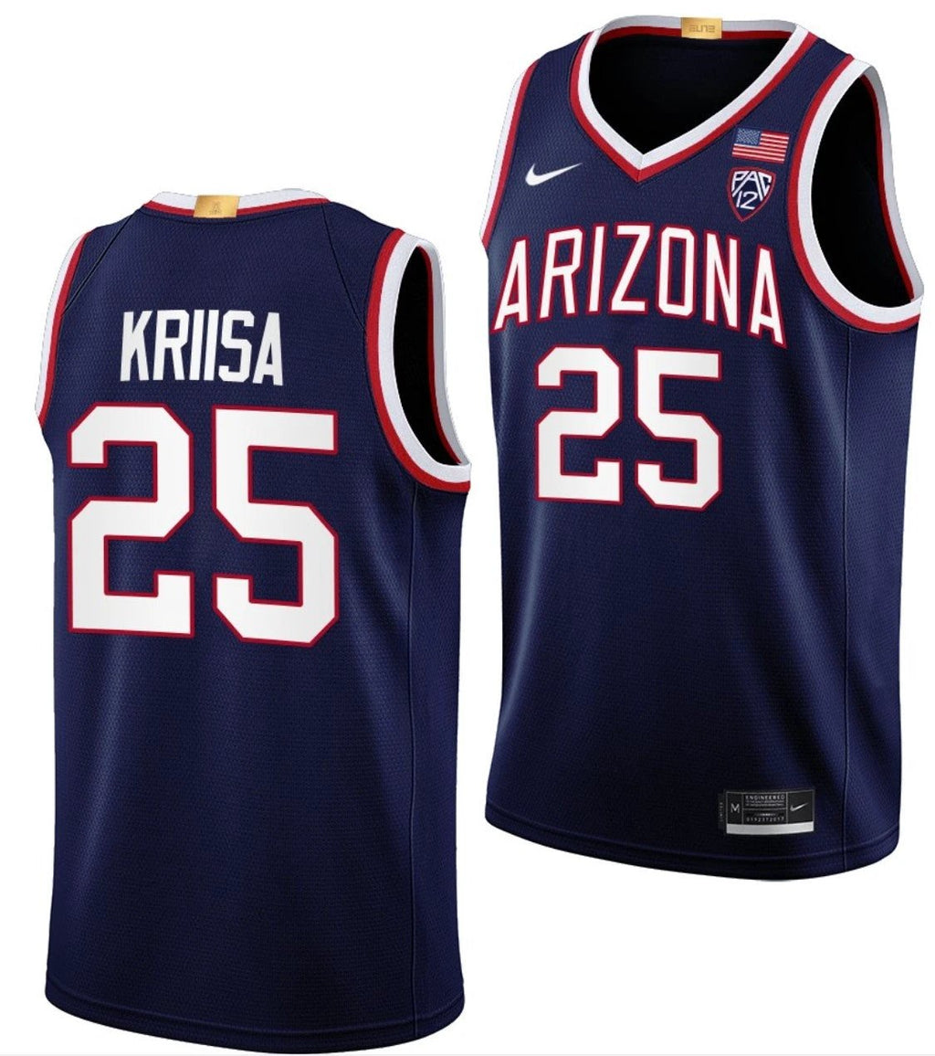 Kerr Kriisa Jersey Arizona Wildcats College Basketball Limited #25 by My store basketball
