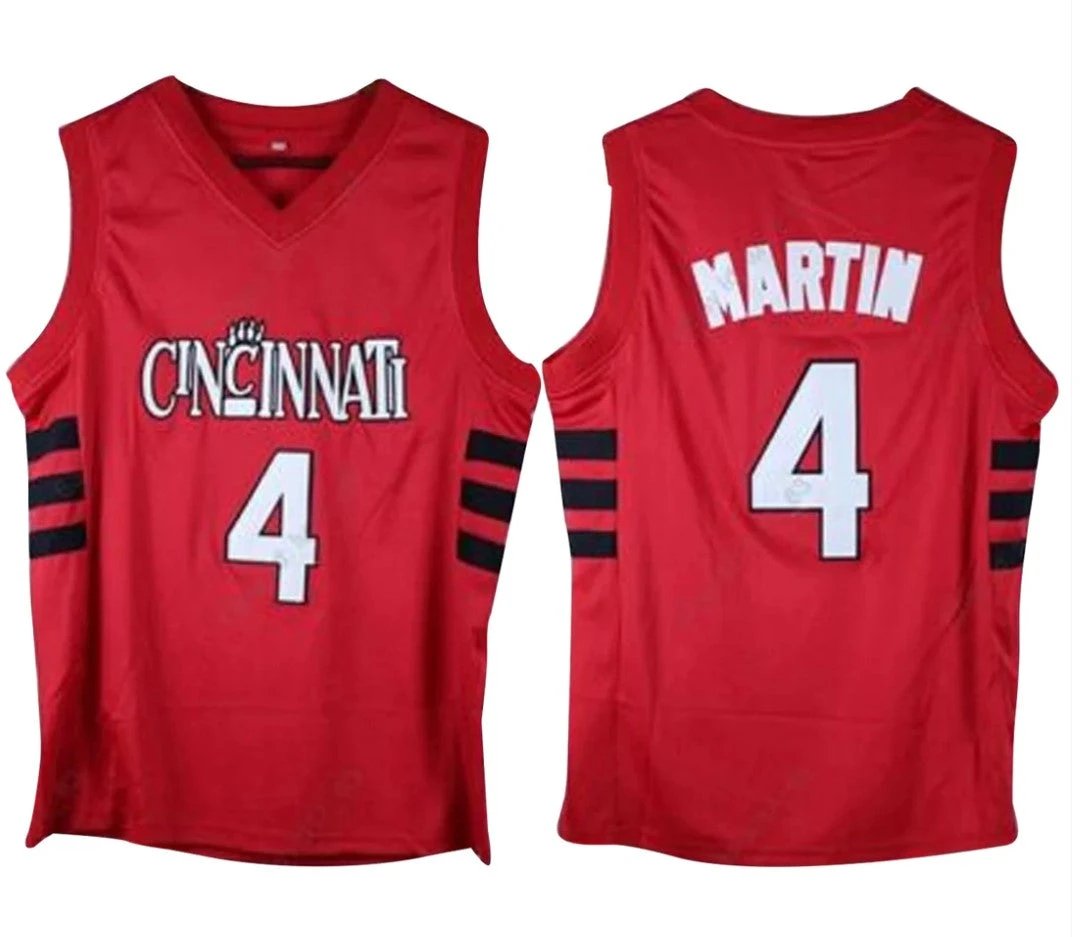 Kenyon Martin Jersey Cincinnati Bearcats College Basketball Red #4 by My store basketball