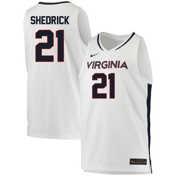 Kadin Shedrick Jersey #21 Virginia Cavaliers College Basketball Stitched White by My store basketball