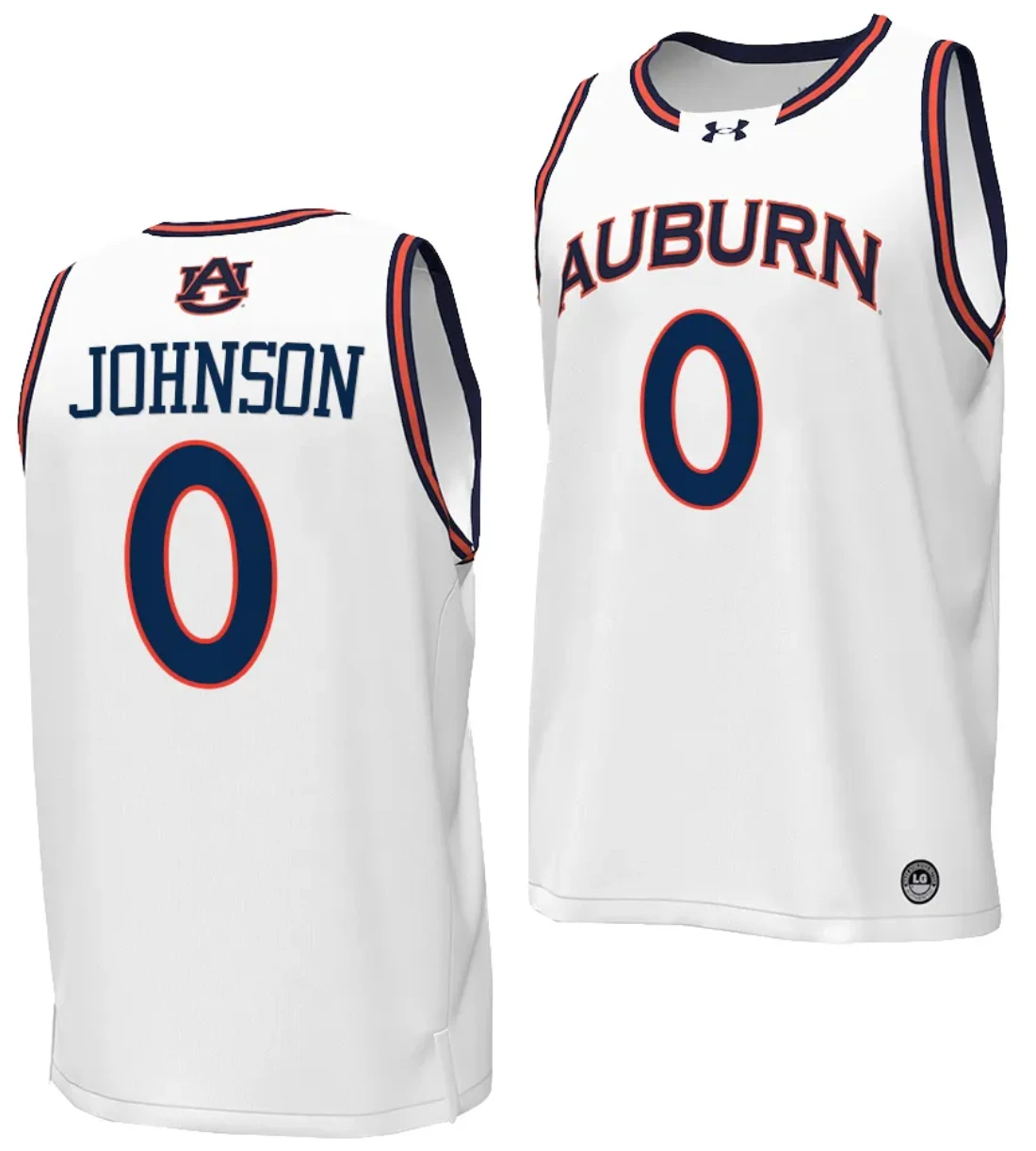 KD Johnson Jersey #0 Auburn Tigers Replica College Basketball 2023-24 White by My store basketball