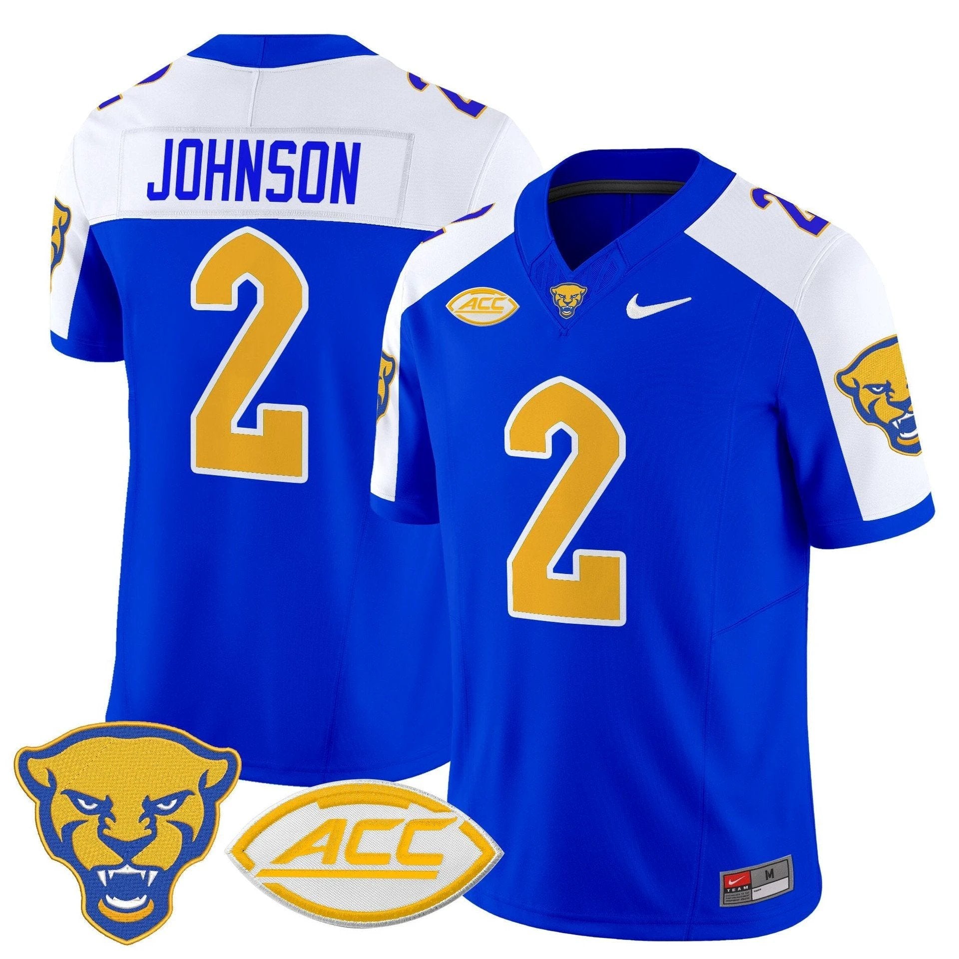 Kenny Johnson Jersey #2 Pittsburgh Panthers 2025 Limited Stitched Royal Alter by My Store
