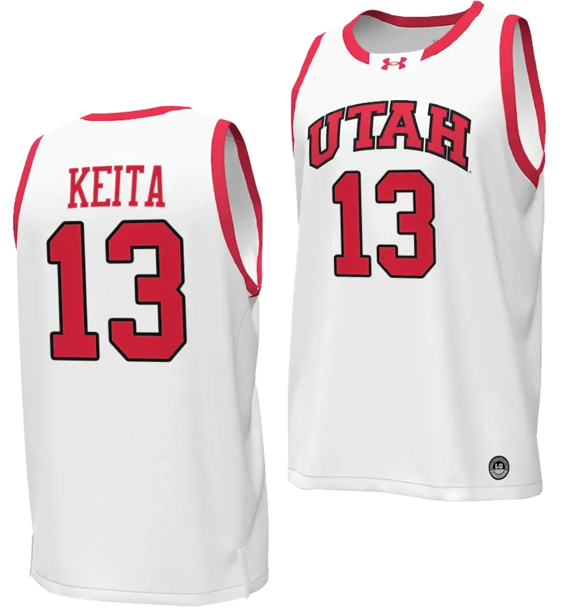 Keba Keita Jersey #13 Utah Utes College Basketball 2023-24 Replica White by My store basketball