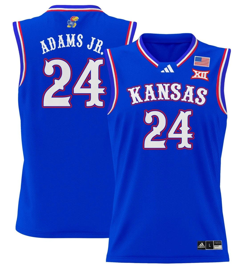 KJ Adams Jr Jersey #24 Kansas Jayhawks 2024 Lightweight Basketball Royal by My store basketball