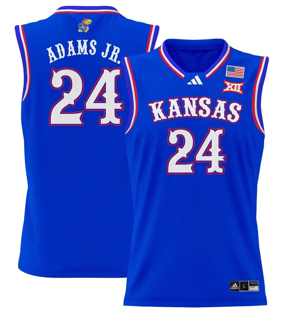 KJ Adams Jr Jersey #24 Kansas Jayhawks 2024 Lightweight Basketball Royal by My store basketball