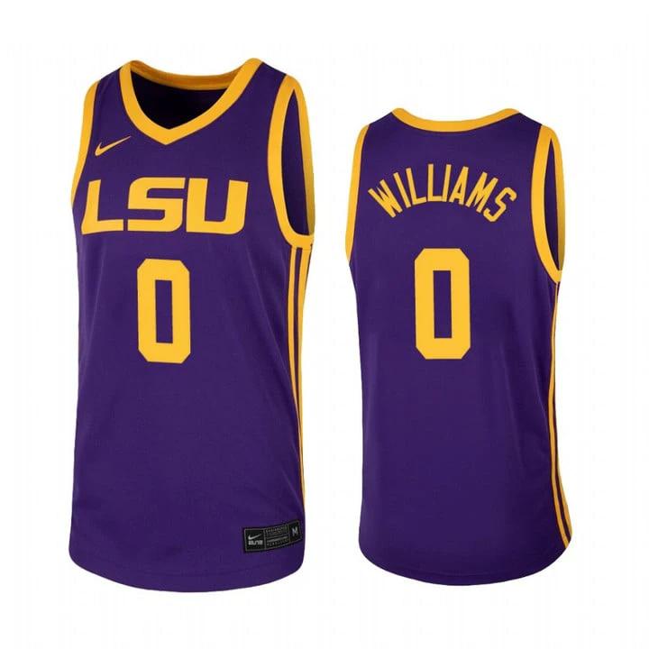 KJ Williams Jersey LSU Tigers Basketball 2023 Draft Prospect NCAA College #0 by My store basketball