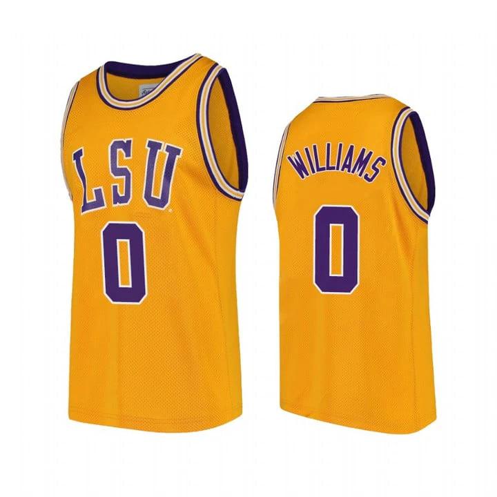 KJ Williams Jersey LSU Tigers Basketball 2023 Draft Prospect NCAA College #0 by My store basketball