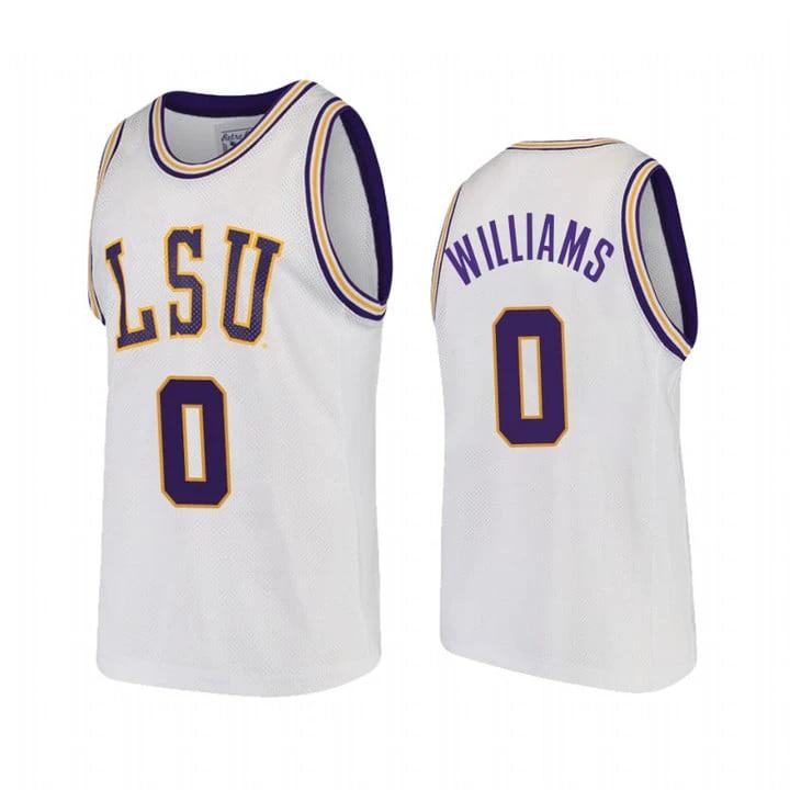 KJ Williams Jersey LSU Tigers Basketball 2023 Draft Prospect NCAA College #0 by My store basketball