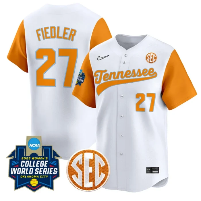 Kinsey Fiedler Jersey #27 Tennessee Volunteers Softball 2025 World Series Stitched White by My Store