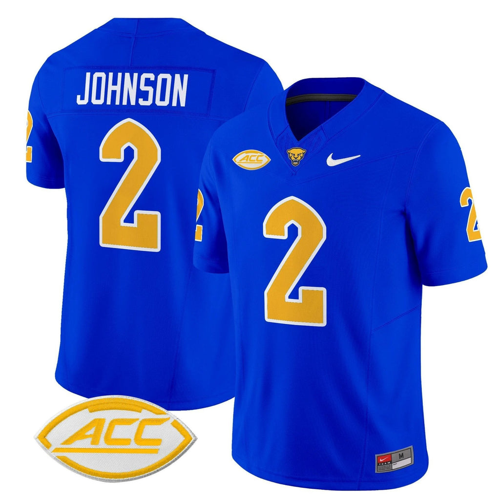 Kenny Johnson Jersey #2 Pittsburgh Panthers 2025 Limited Stitched Royal by My Store