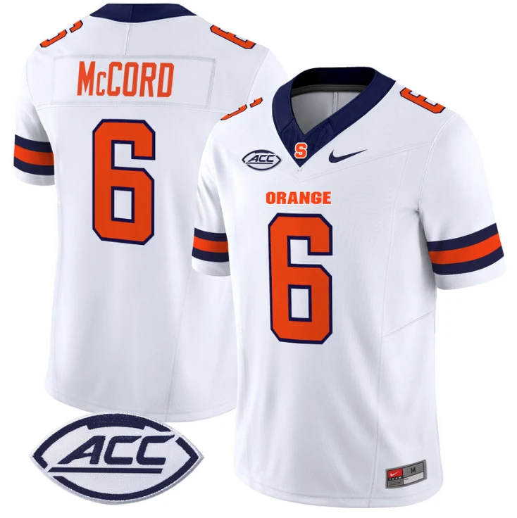 Kyle McCord Jersey #6 Syracuse Orange Vapor Limited College Football White by My Store