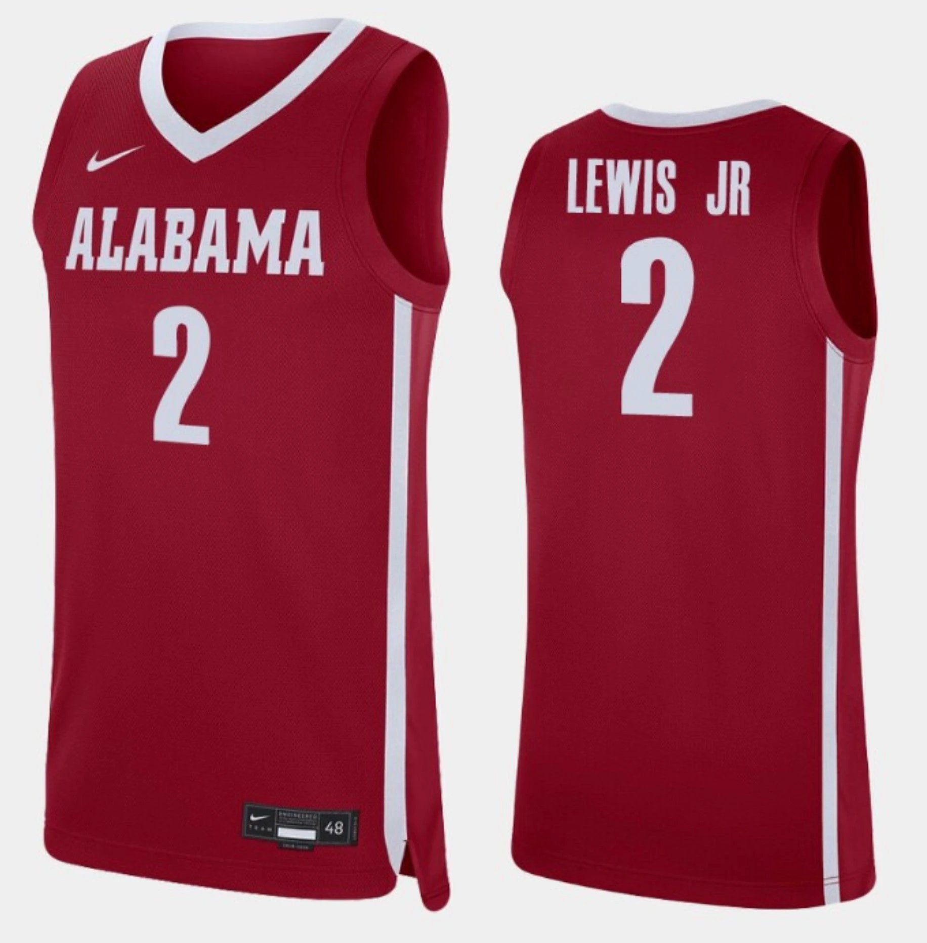 Kira Lewis Jr Jersey Alabama Crimson Tide College Basketball Replica Crimson #2 by My store basketball