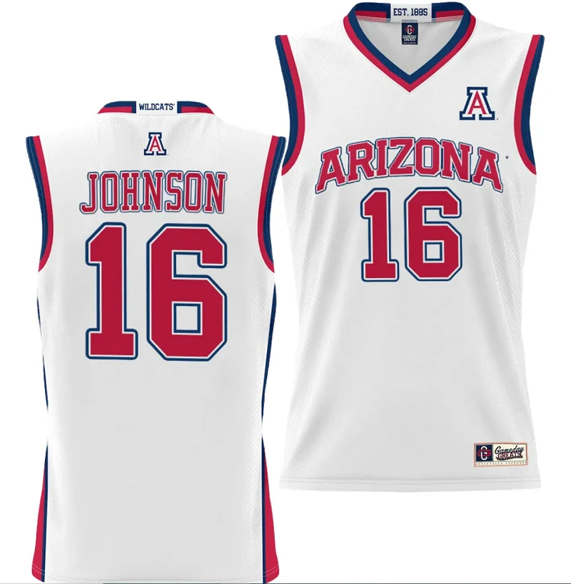 Keshad Johnson Jersey #16 Arizona Wildcats NIL College Basketball Lightweight White by My store basketball