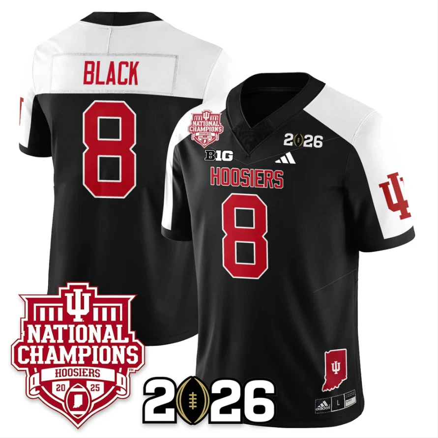 Kaelon Black Jersey #8 Indiana Hoosiers 2025 National Champions Stitched Black Alternate by My Store NCAA Football Jerseys