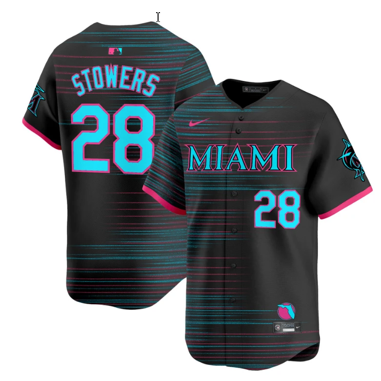 Kyle Stowers Jersey #28 Miami Marlins 2025 City Connect Vapor Premier Limited Stitched by My Store