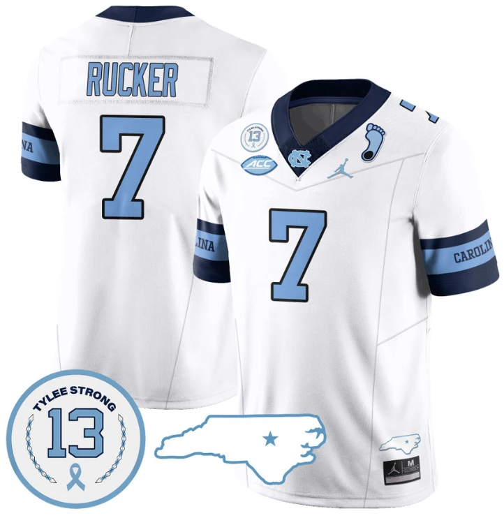 Kaimon Rucker Jersey #7 North Carolina Tar Heels Vapor College Football Stitched Alternate White by My Store