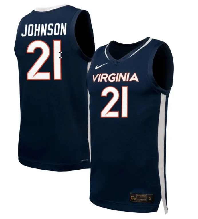 Kymora Johnson Jersey #21 Virginia Cavaliers NIL Basketball Navy by My store basketball