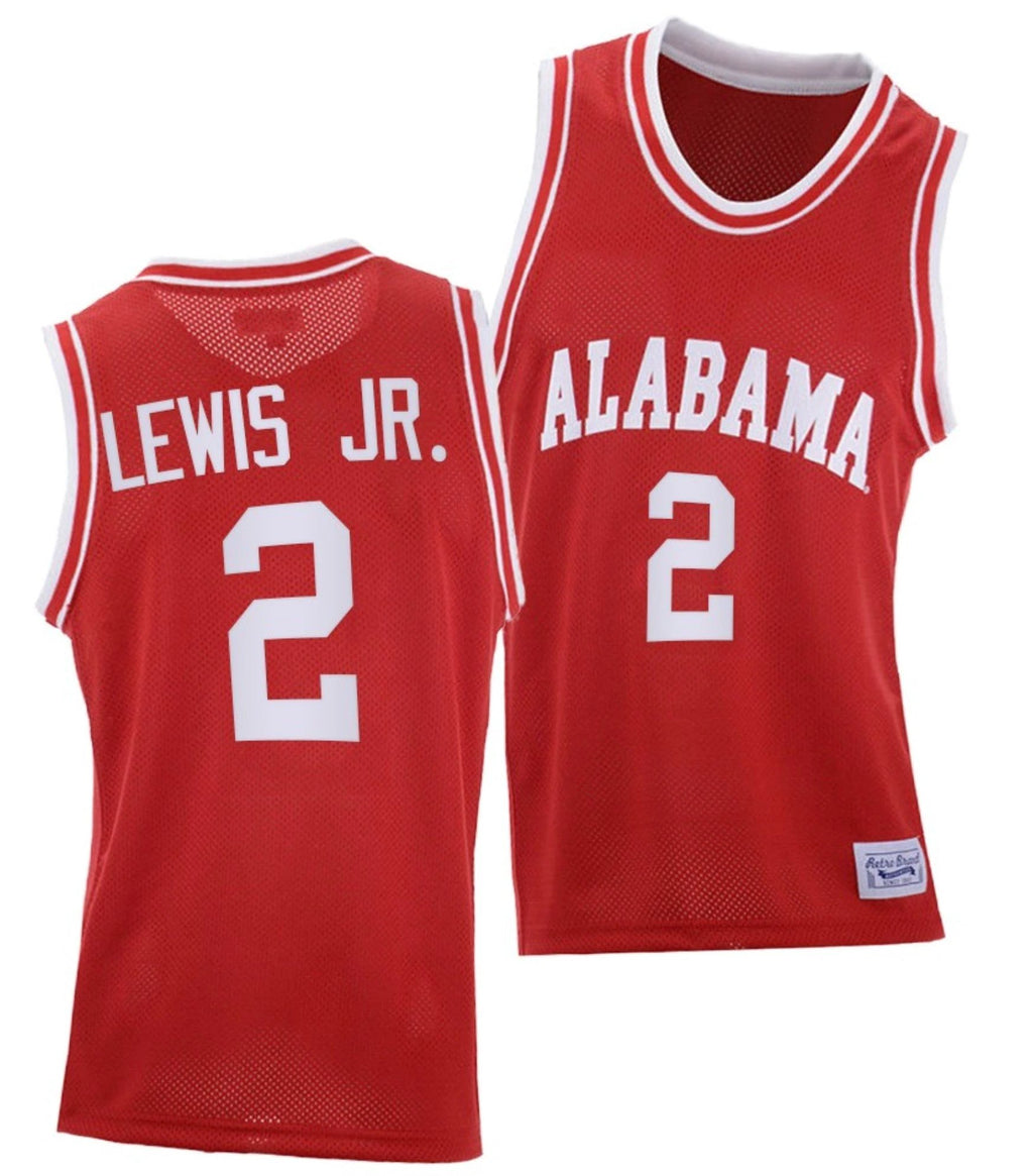 Kira Lewis Jr Jersey Alabama Crimson Tide College Basketball Red Throwback #2 by My store basketball