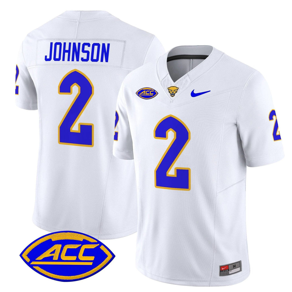 Kenny Johnson Jersey #2 Pittsburgh Panthers 2025 Limited Stitched White by My Store