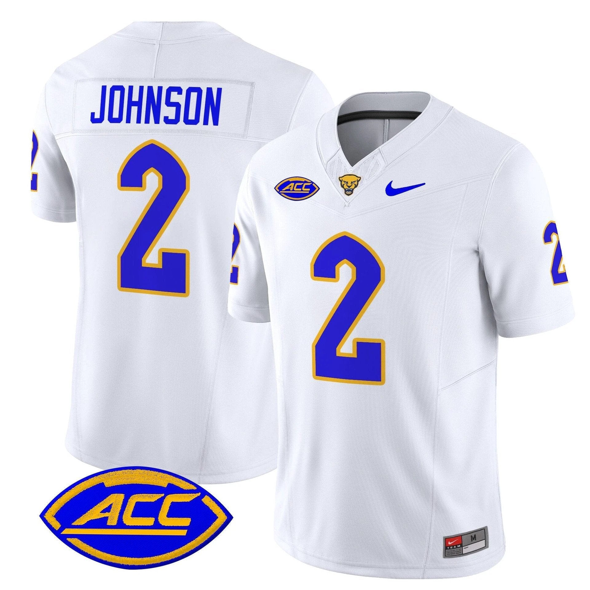 Kenny Johnson Jersey #2 Pittsburgh Panthers 2025 Limited Stitched White by My Store
