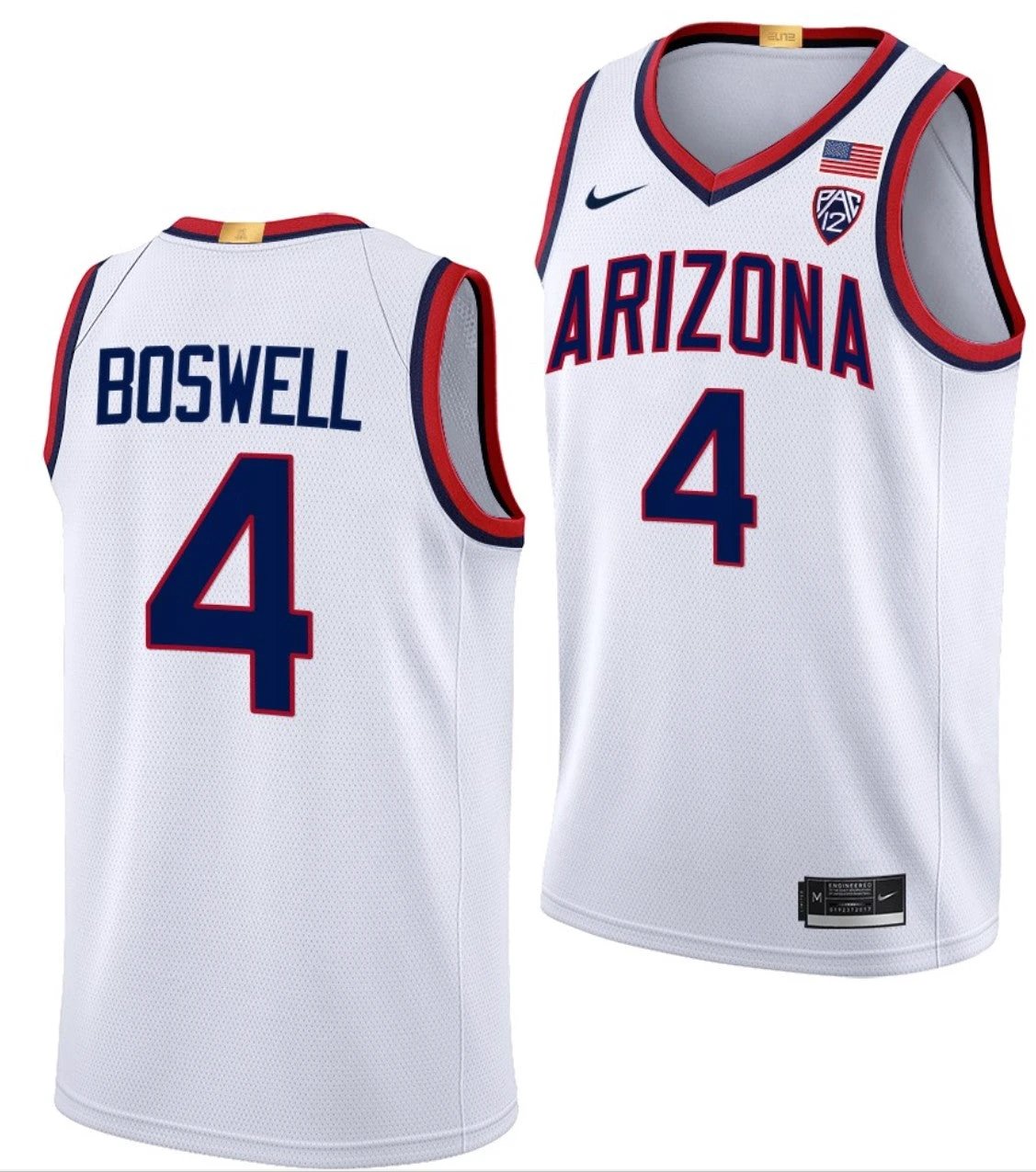 Kylan Boswell Jersey Arizona Wildcats College Basketball Limited #4 by My store basketball