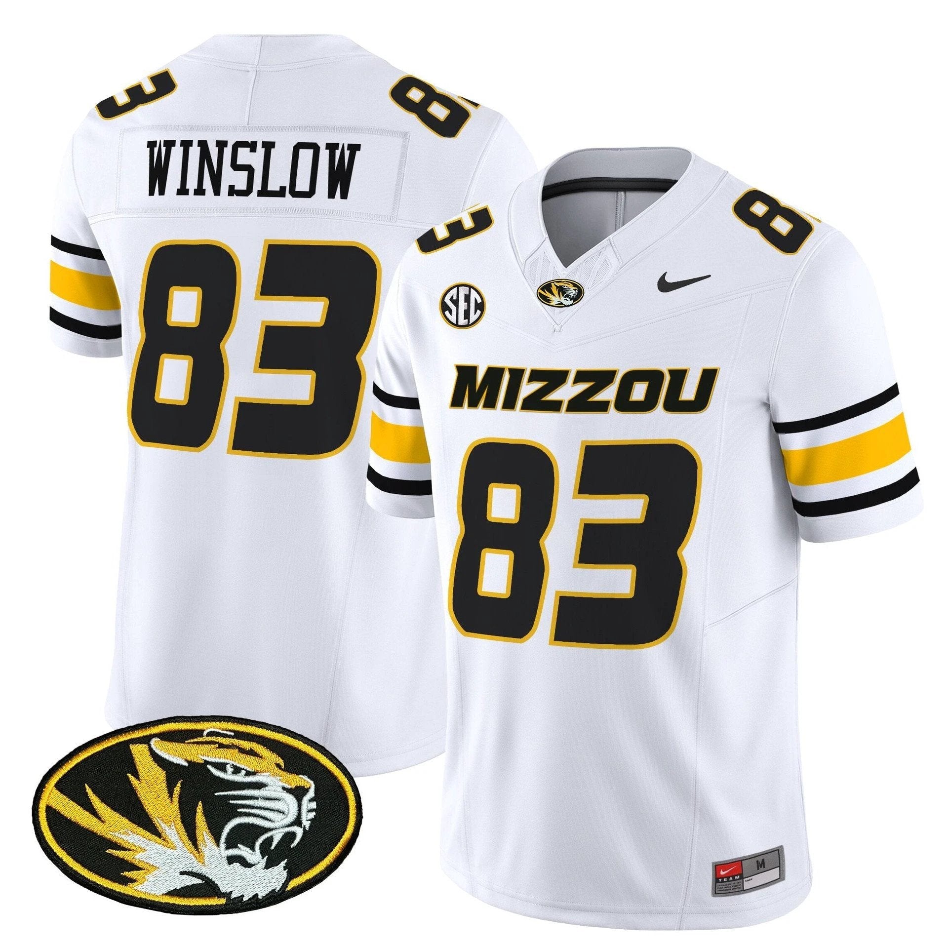 Kellen Winslow Jersey #83 Missouri Tigers 2025 Vapor Limited Stitched White by My Store
