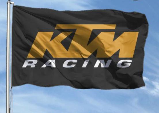 KTM Flag Black 3X5 Ft Polyester Banner USA 90x150cm by flagsjustdoit