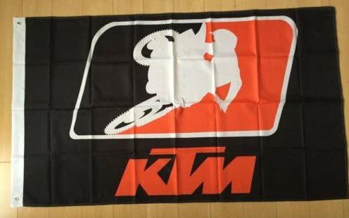KTM Racing Flag Motorcross Off Road 3X5 Ft Polyester Banner USA 90x150cm by flagsjustdoit