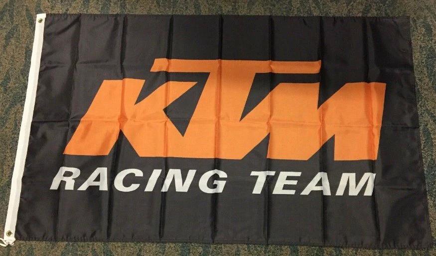 KTM Racing Style 1 Banner Flag - Team Motorbike Motor Cycle Bike Dirt Road Club 3x5ft by flagsjustdoit