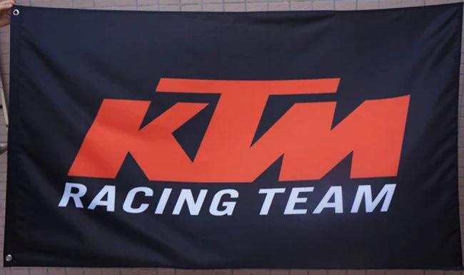 KTM Racing Team Flag 3X5 Ft Polyester Banner USA 90x150cm by flagsjustdoit