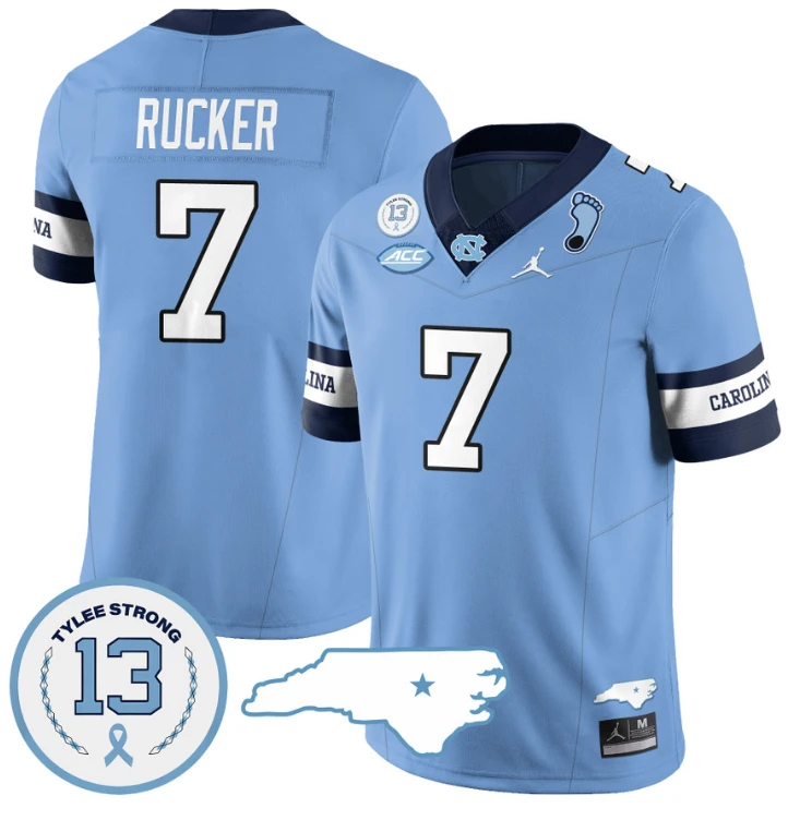 Kaimon Rucker Jersey #7 North Carolina Tar Heels Vapor College Football Stitched Alternate Blue by My Store
