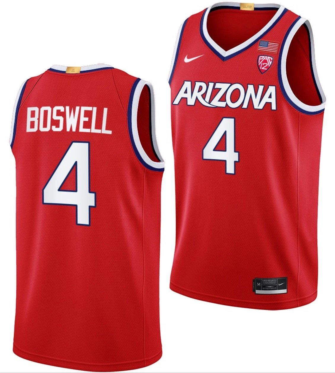 Kylan Boswell Jersey Arizona Wildcats College Basketball Limited #4 by My store basketball