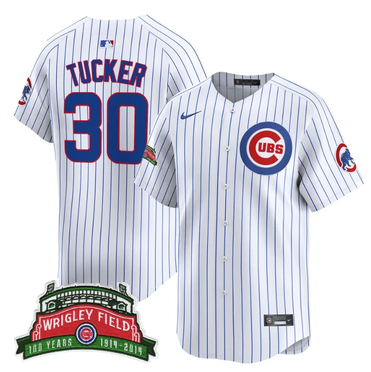 Kyle Tucker Jersey #30 Chicago Cubs Wrigley Field Style Vapor Premier Limited All Stitched Pinstripe by My Store