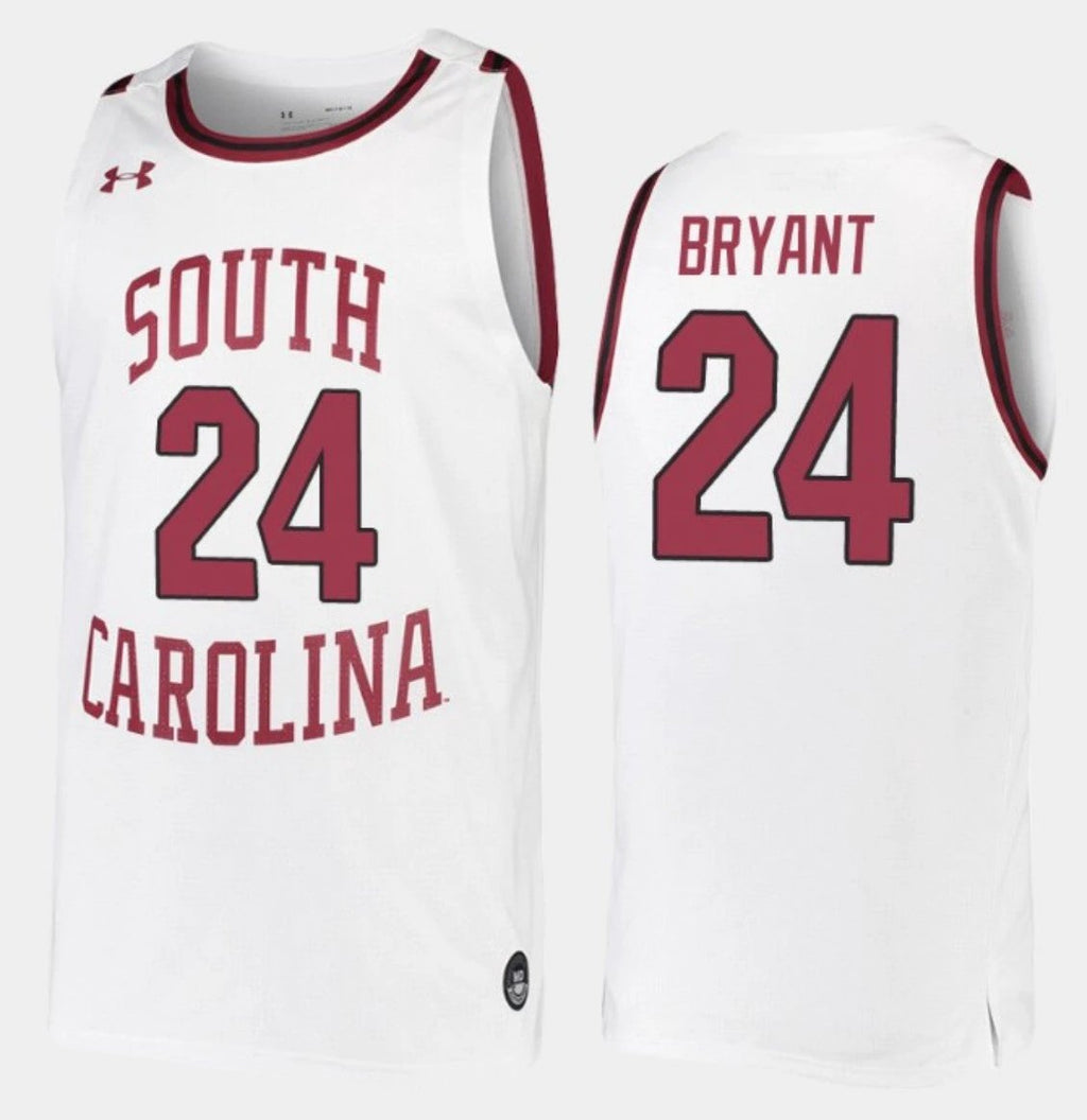 Keyshawn Bryant Jersey South Carolina Gamecocks College Basketball White Replica #24 by My store basketball