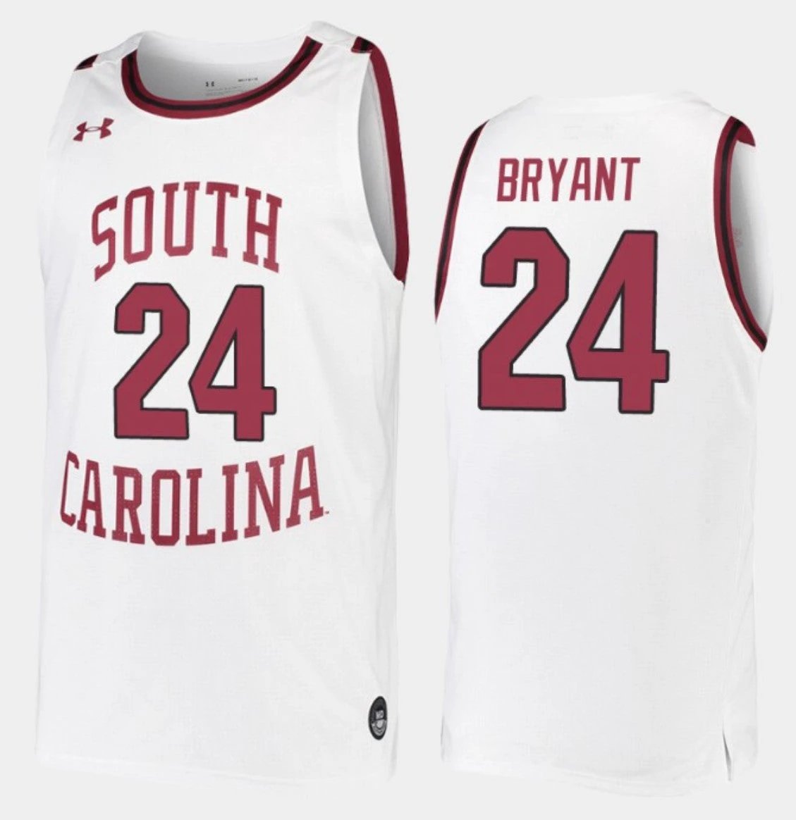 Keyshawn Bryant Jersey South Carolina Gamecocks College Basketball White Replica #24 by My store basketball
