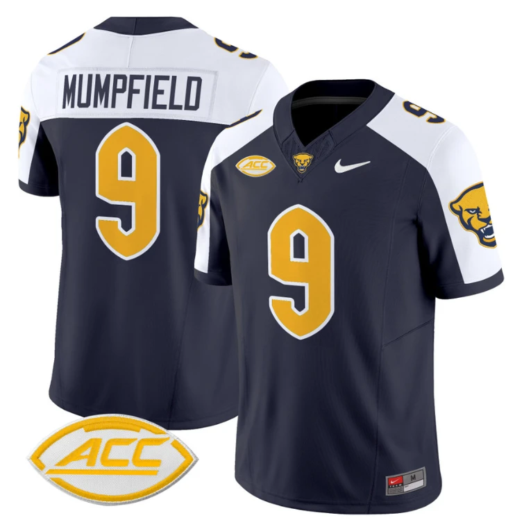 Konata Mumpfield Jersey #9 Pittsburgh Panthers Vapor Limited College Football Stitched Navy Alternate by My Store