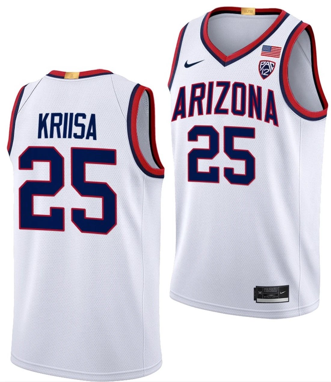 Kerr Kriisa Jersey Arizona Wildcats College Basketball Limited #25 by My store basketball