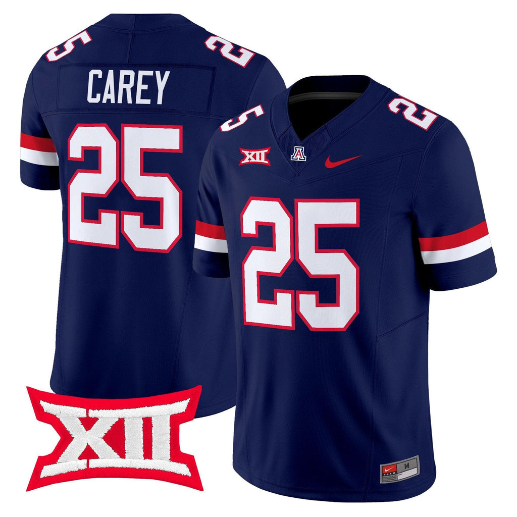 Ka'Deem Carey Jersey #25 Arizona Wildcats 2025 Limited Stitched by My Store NCAA Football Jerseys