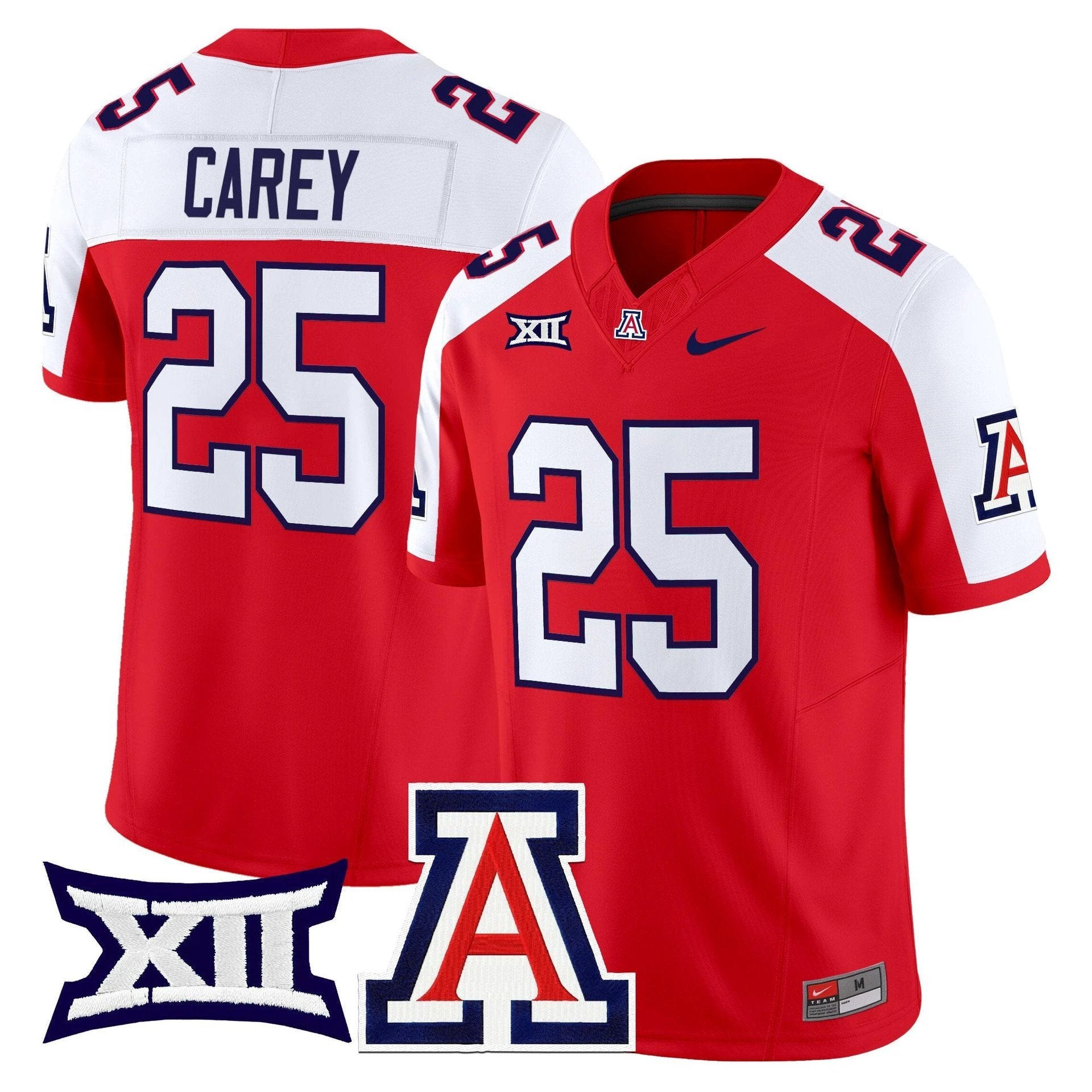 Ka'Deem Carey Jersey #25 Arizona Wildcats 2025 Limited Stitched by My Store NCAA Football Jerseys
