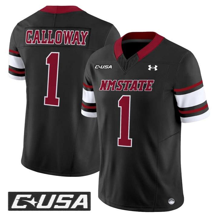 Kadarius Calloway Jersey #1 New Mexico State Aggies 2025 Stitched by My Store NCAA Football Jerseys